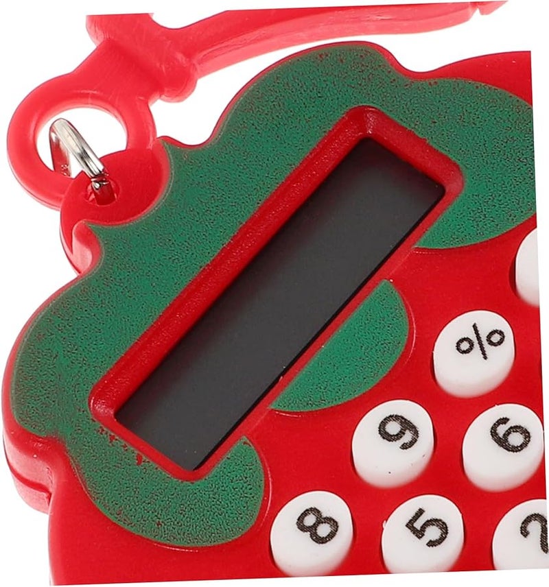 Mini Calculator Keychain 2 Pack Pink Portable Electronic Pocket Calculators For Students - Image 3
